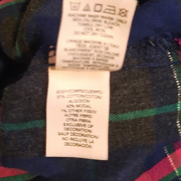 Victoria’s Secret Metallic Plaid Romper Sleepwear Medium Collegiate Quietlux - Picture 13 of 14